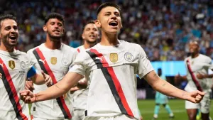 Claudio Echeverri ‘a bit sore’ as Man City wait on teenager’s ankle injury