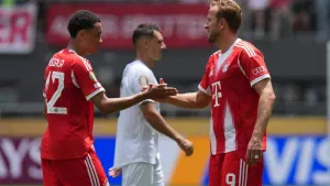 Jamal Musiala hits hat-trick as Bayern Munich put ten past Auckland