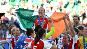 Katie McCabe praises Renee Slegers’ honesty after Arsenal’s European success