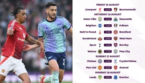 The Premier League 2025/26 season fixtures announced