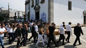 Diogo Jota’s wife and family joined by Liverpool players for funeral in Portugal