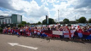 England return home to cheers after European Championship success