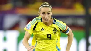 Kosovare Asllani is preparing for Sweden’s meeting with England (Nick Potts/PA)