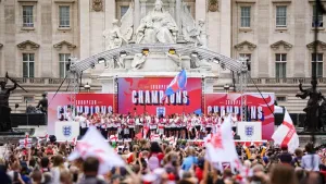 Story not done yet, says emotional Leah Williamson as England celebrate Euro win