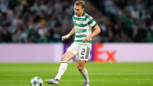 Celtic’s Alistair Johnston out for around three months with hamstring injury
