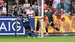 Conor Thomas at the double as Crewe win at Salford