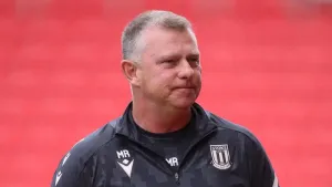 Mark Robins happy with Stoke’s resilience after last-gasp victory over Derby