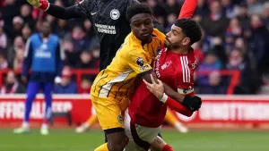 Referees will be on the lookout for holding at set-pieces in the new season (Martin Rickett/PA)