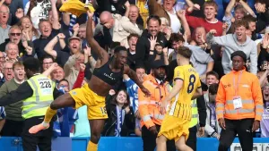 Brighton net twice at the death to claim comeback win away to 10-man Chelsea