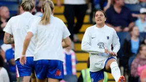 Chelsea warm up in ‘blood-stained shorts’ to challenge period stigma in sport