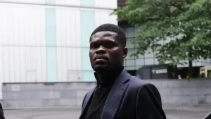 Former Arsenal footballer Thomas Partey, pictured arriving at Southwark Crown Court (PA)