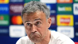 Paris St Germain boss Luis Enrique fractures his collarbone in cycling accident