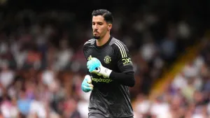 Altay Bayindir will be in goal for Manchester United in the Manchester derby (Adam Davy/PA)