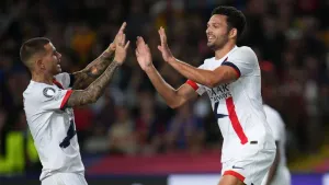 Champions League round-up: PSG beat Barcelona while Rasmus Hojlund fires for Napoli
