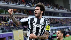 Sandro Tonali conspicuous by absence as Newcastle train ahead of Benfica clash