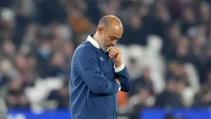 Nuno Espirito Santo has plenty to ponder after West Ham’s home loss to Brentford (Adam Davy/PA)