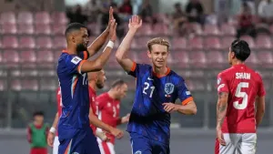 World Cup qualifying: Cody Gakpo penalties help Netherlands thrash Malta