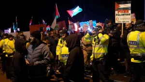 Aston Villa-Maccabi Tel Aviv protests: Police arrest 11 in Villa Park area