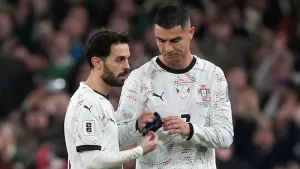 Cristiano Ronaldo sent off as Troy Parrott’s brace earns Ireland famous victory