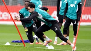 Curtis Jones returns to training for Liverpool but Alexander Isak remains absent