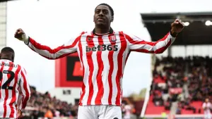 Divin Mubama hat-trick leads Stoke to rout of Bristol City
