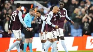 Donyell Malen scores twice but Aston Villa win is marred by trouble in away end