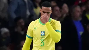 Gabriel injury scare for Arsenal as he limps off in Brazil win