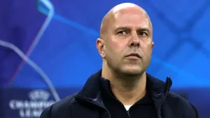 Liverpool manager Arne Slot oversaw an impressive win in Italy without Mohamed Salah (Fabrizio Carabelli/PA)