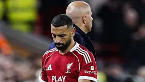 Mohamed Salah will have talks with Arne Slot on Friday (Peter Byrne/PA)