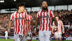 Sorba Thomas scored for Stoke (Barrington Coombs/PA)