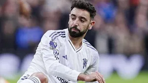 Bruno Fernandes was replaced at half-time of Sunday’s 2-1 loss at Aston Villa (Peter Byrne/PA)