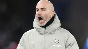 Head coach Enzo Maresca was serenaded by Chelsea fans after their Carabao Cup quarter-final victory at Cardiff (Nick Potts/P