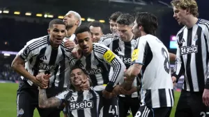 Newcastle were 3-1 winners at Burnley (Peter Byrne/PA).