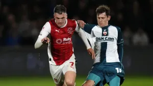 Fleetwood’s Ryan Graydon, left, was on the scoresheet against Newport (Nick Potts/PA)