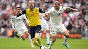 Alex Whitmore, left, put Solihull ahead (Nick Potts/PA)