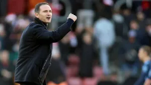Frank Lampard celebrates towards the home fans (Peter Tarry/PA)