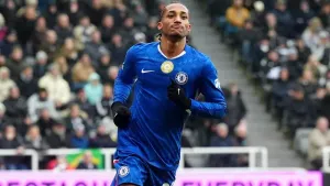 Joao Pedro celebrates scoring the equaliser (Owen Humphreys/PA)