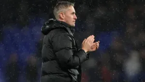 Kieran McKenna saw his Ipswich side see off leaders Coventry (Joe Giddens/PA).