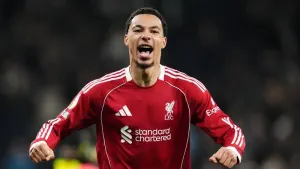 Hugo Ekitike fired Liverpool 2-0 ahead at Tottenham (Adam Davy/PA)