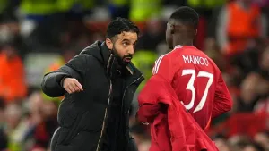 Ruben Amorim’s relationship with Kobbie Mainoo has been under the spotlight (Martin Rickett/PA)