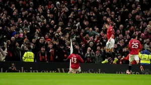 Patrick Dorgu’s goal saw Manchester United beat Newcastle (Martin Rickett/PA)