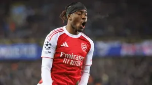 Arsenal forward Noni Madueke scored twice against Club Brugge (PA Wire via Belga)