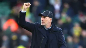 Philippe Clement’s Norwich recorded a narrow win over Southampton (Nigel French/PA)