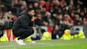 Ruben Amorim watched his side play out a chaotic, thrilling 4-4 draw with Bournemouth on Monday night (Martin Rickett/PA)