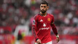 Manchester United manager Ruben Amorim has not put a timescale on how quickly Bruno Fernandes (pictured) will recover from a