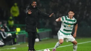 Celtic manager Wilfried Nancy suffered another defeat (Andrew Milligan/PA)