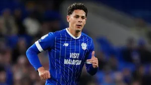 Yousef Salech scored twice as Cardiff beat Huddersfield (Bradley Collyer/PA)