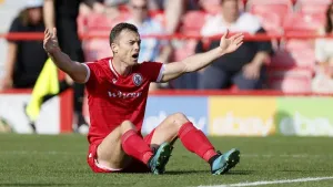Shaun Whalley opened the scoring in Acrrington’s home win over Cheltenham (Richard Sellers/PA)