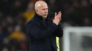 Liverpool manager Arne Slot felt some of his players ran out of energy (Adam Davy/PA).