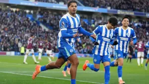 Brighton forward Georginio Rutter opened the scoring against Burnley (Adam Davy/PA)
